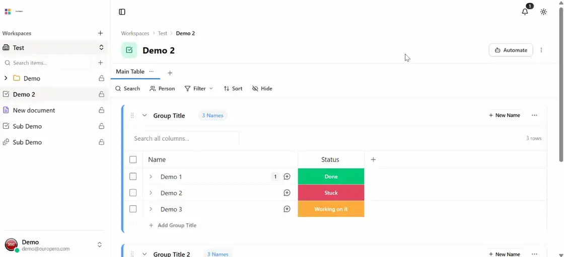 The import wizard on its Columns step: the five content switches and the Add items to choice beside the file-column to board-column mapping.