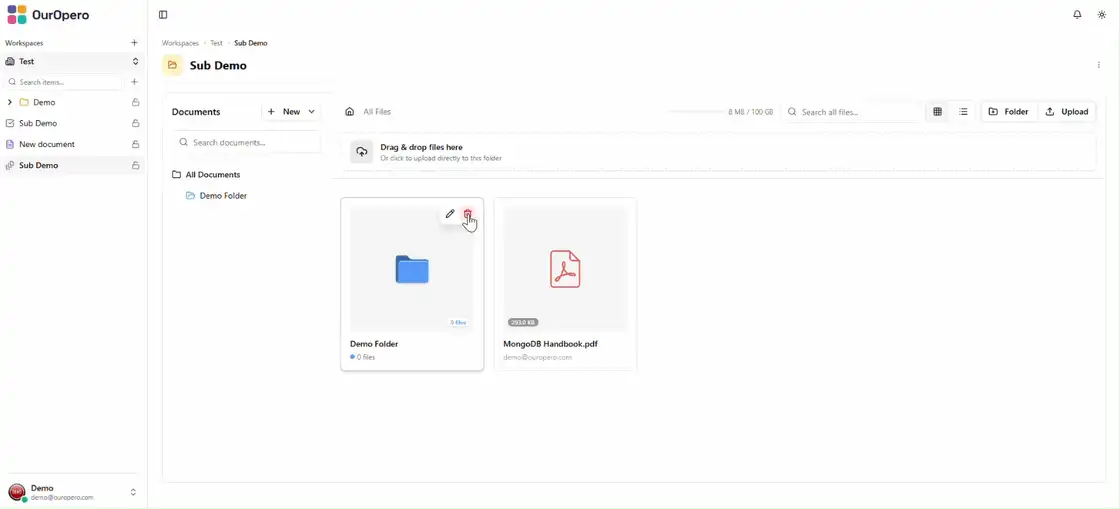 The Delete File confirmation over a file board.